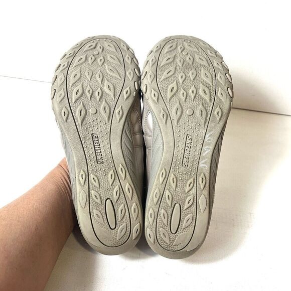 Skechers Memory Foam Women 9.5 Comfort Casual Brown Leather/Textile Slip On Flat - Picture 11 of 11